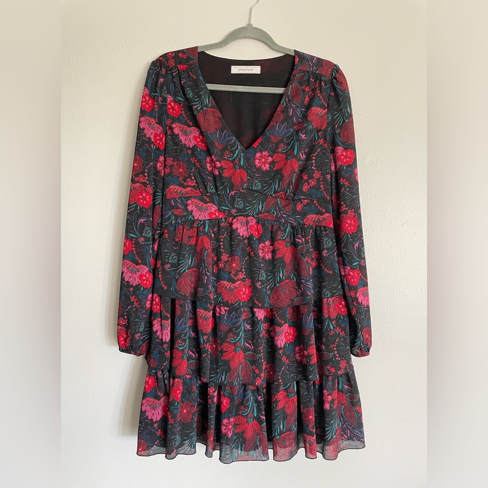 Promod Frilly Patterned Dress - Picture 7 of 7